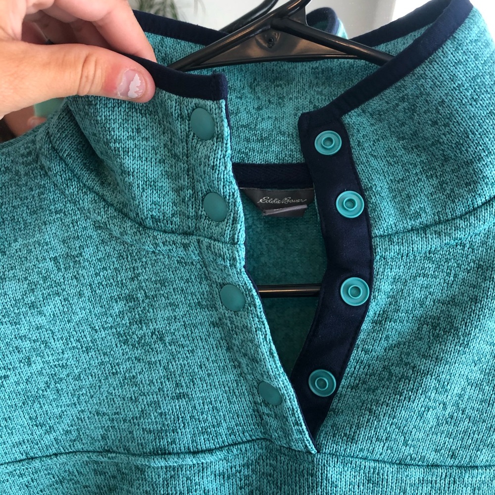 pullover quarter button Eddie Bauer jacket